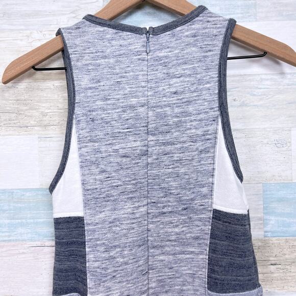 Athleta Derek Lam Downtown French Terry Mini Dress Gray Colorblock Womens XS - Picture 5 of 9